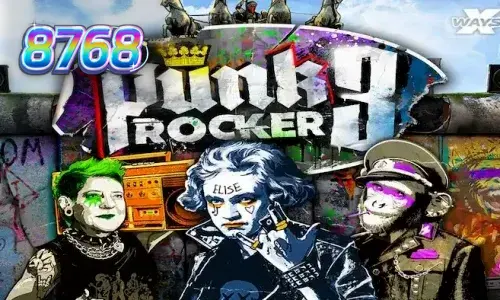 Tampilan visual slot Punk Rocker 3 dengan tema Berlin yang penuh grafiti
